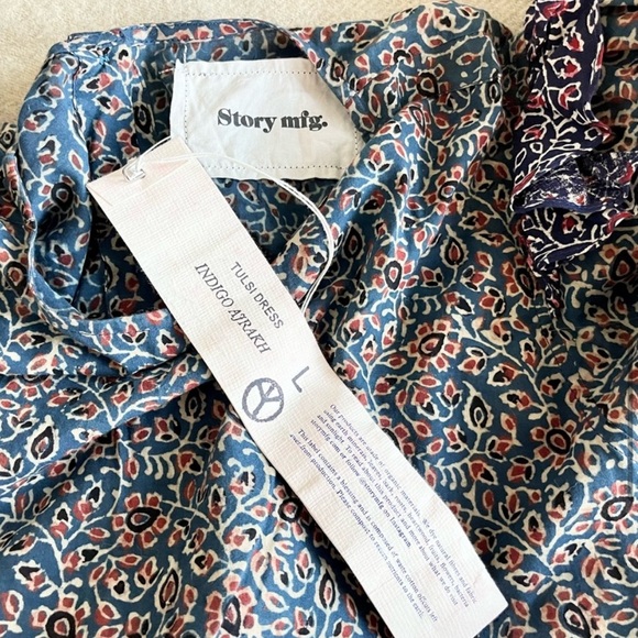 NWT Story MFG tulsi dress in Indigo Ajrakh - Picture 5 of 6
